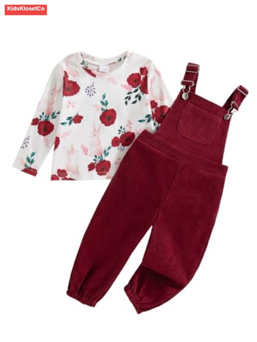 Toddler Girl Corduroy Overall Jumpsuit Set 2Pc Long Sleeve Fall Winter